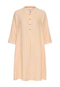 Mittellanges Kleid mit Rückenfalte apricot