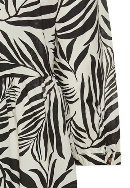 Mittellanges Sommerkleid mit Allover-Print aop
