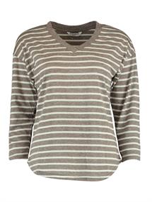 Modell: Shirt Alma taupe-offwhite