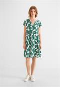 Moderates Kleid mit Print lagoon green