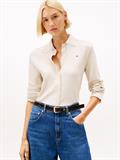 MODERN INTERLOCK REG LS SHIRT heather oatmilk
