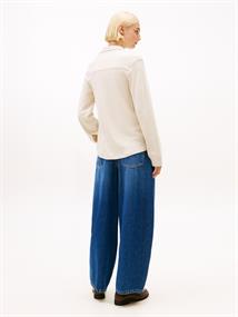 MODERN INTERLOCK REG LS SHIRT heather oatmilk