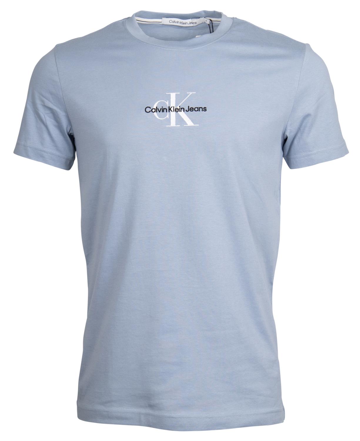 Calvin Klein Jeans Herren T-Shirt Monogram Logo Tee - T-Shirt aus Baumwolle  rot bequem online kaufen bei