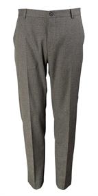 MOULINE TWILL GRID TAPERED PANTS grau