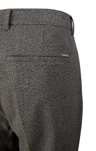 MOULINE TWILL GRID TAPERED PANTS grau