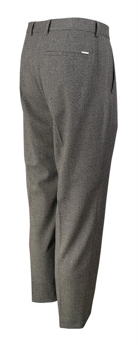 mouline-twill-grid-tapered-pants-grau