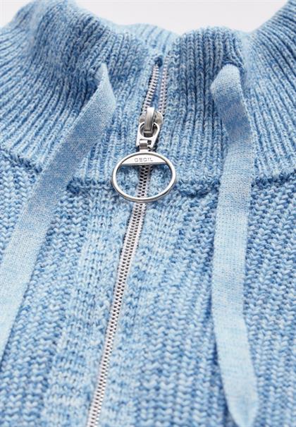 Mouliné Cardigan fresh light blue