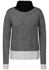 Mouliné Pullover black
