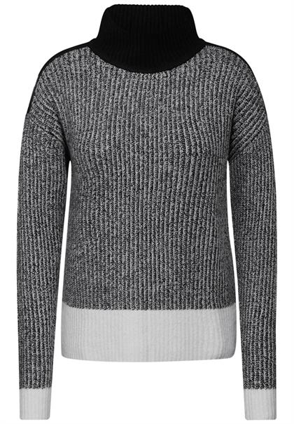 Mouliné Pullover black