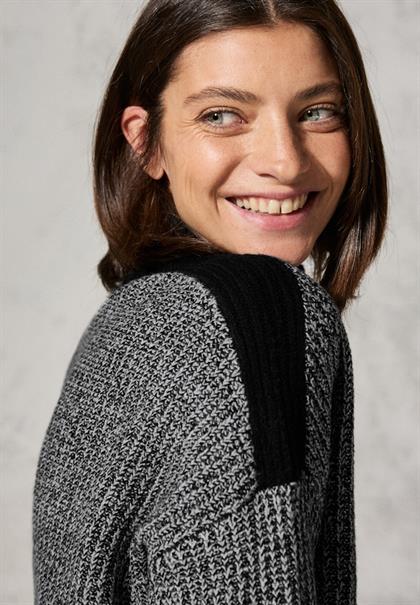 Mouliné Pullover black