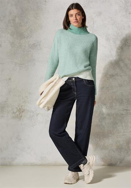 Mouliné Pullover glaced green melange
