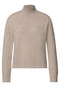 Mouliné Pullover mit Turtle Neck sanded amber mel.