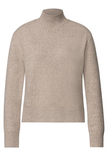 Mouliné Pullover mit Turtle Neck sanded amber mel.