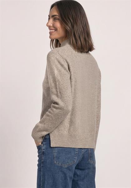 Mouliné Pullover mit Turtle Neck sanded amber mel.