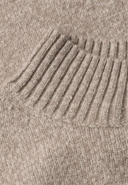 Mouliné Pullover mit Turtle Neck sanded amber mel.