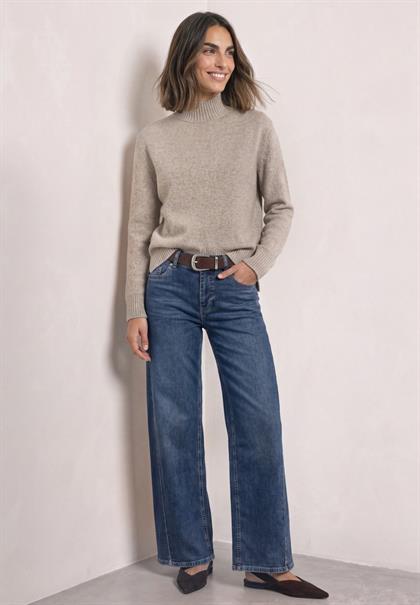 Mouliné Pullover mit Turtle Neck sanded amber mel.