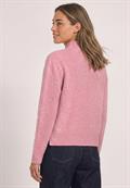 Mouliné Pullover mit Turtle Neck warm blush mel.