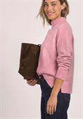Mouliné Pullover mit Turtle Neck warm blush mel.