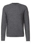 Mouliné Strickpullover anthracite grey melange