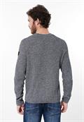 Mouliné Strickpullover anthracite grey melange