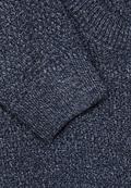 Mouliné Strickpullover deep navy blue melange