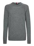 MULTI HTR LAMBSWOOL C NECK medium grey heather