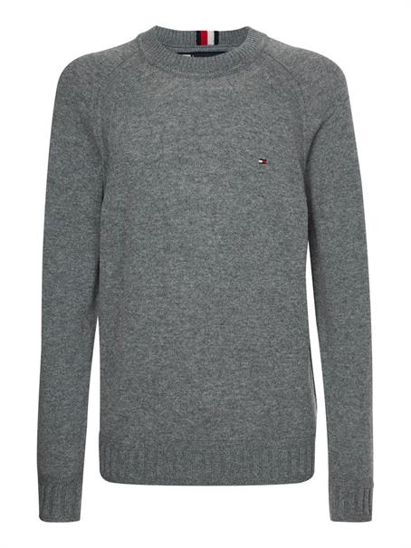 MULTI HTR LAMBSWOOL C NECK medium grey heather