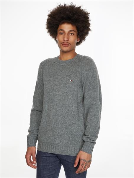 MULTI HTR LAMBSWOOL C NECK medium grey heather