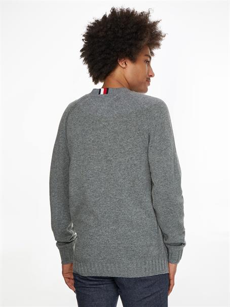 MULTI HTR LAMBSWOOL C NECK medium grey heather