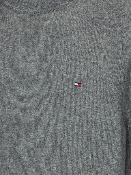 MULTI HTR LAMBSWOOL C NECK medium grey heather