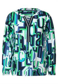 Multicolor Print Bluse vanilla white