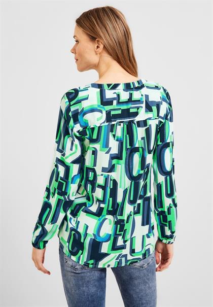 Multicolor Print Bluse vanilla white