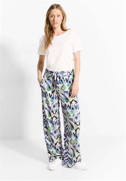 Multicolor Print Hose vanilla white