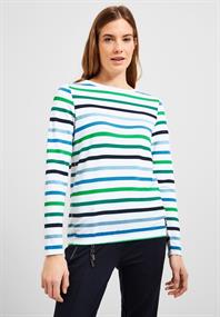 Multicolor Streifen Shirt vanilla white