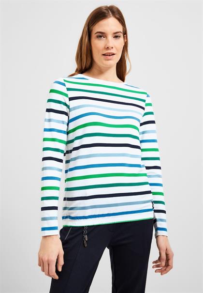 Multicolor Streifen Shirt vanilla white