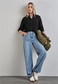 Musselin-Bluse black