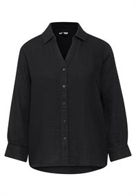 Musselin-Bluse black
