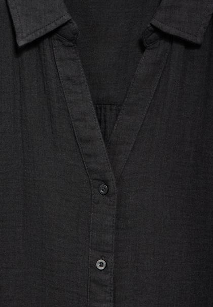 Musselin-Bluse black