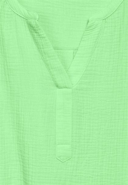 Musselin Bluse matcha lime