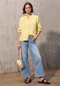 Musselin-Bluse mit Rüschen blend yellow