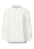 Musselin-Bluse mit Rüschen off white