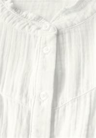 Musselin-Bluse mit Rüschen off white