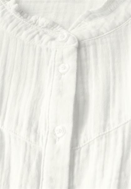 Musselin-Bluse mit Rüschen off white