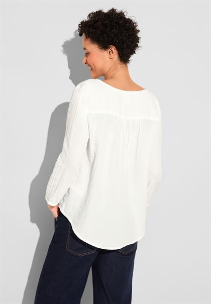 Musselin Bluse off white