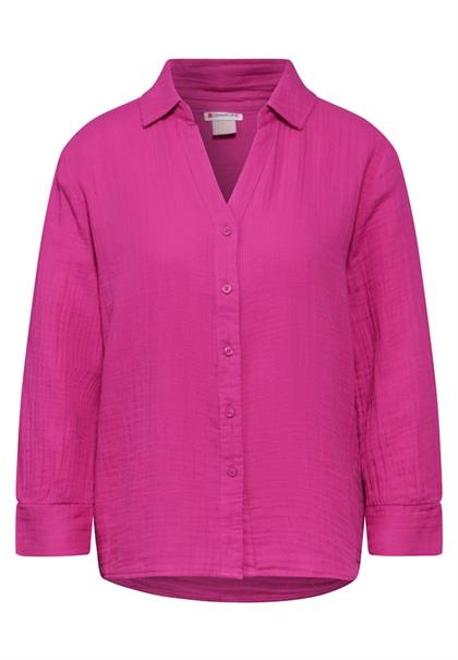 Musselin-Bluse royal fuchsia