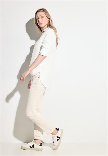 Musselin Hemdbluse vanilla white