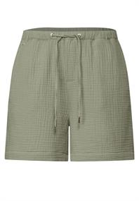 Musselin Shorts pale mud green