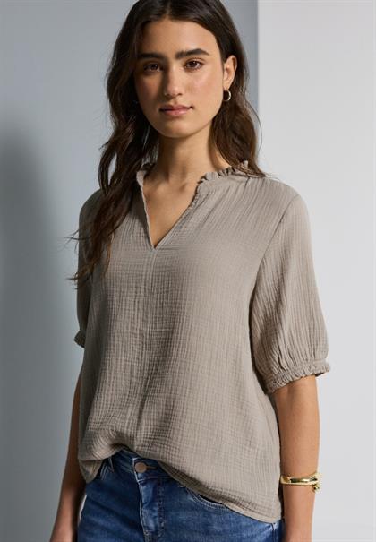 Musselin Tunika sandshell beige