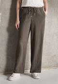 Musselin Wide Leg Hose acron brown