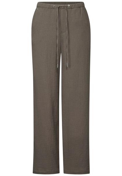 Musselin Wide Leg Hose acron brown